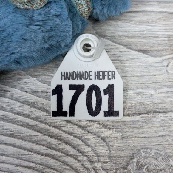 The Handmade Heifer MINKY BUNNY Rabbit Plush 7" Soft Stuffed Animal w/ Ear Tag - Picture 5 of 7